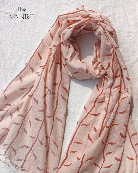 VAINTREE - Madder Root Printed Cotton Stole